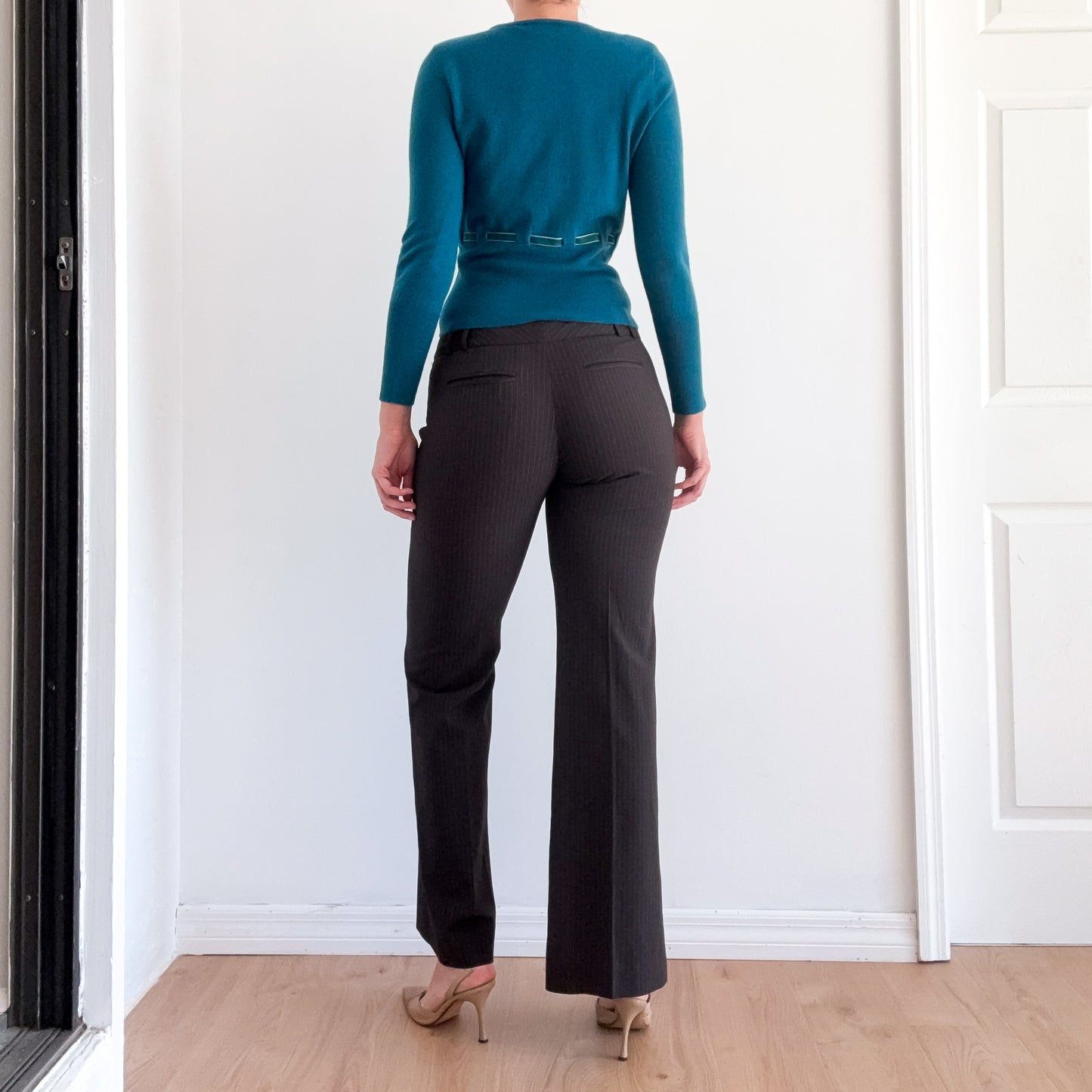 Y2K Brown Pinstripe Slacks / SZ 6