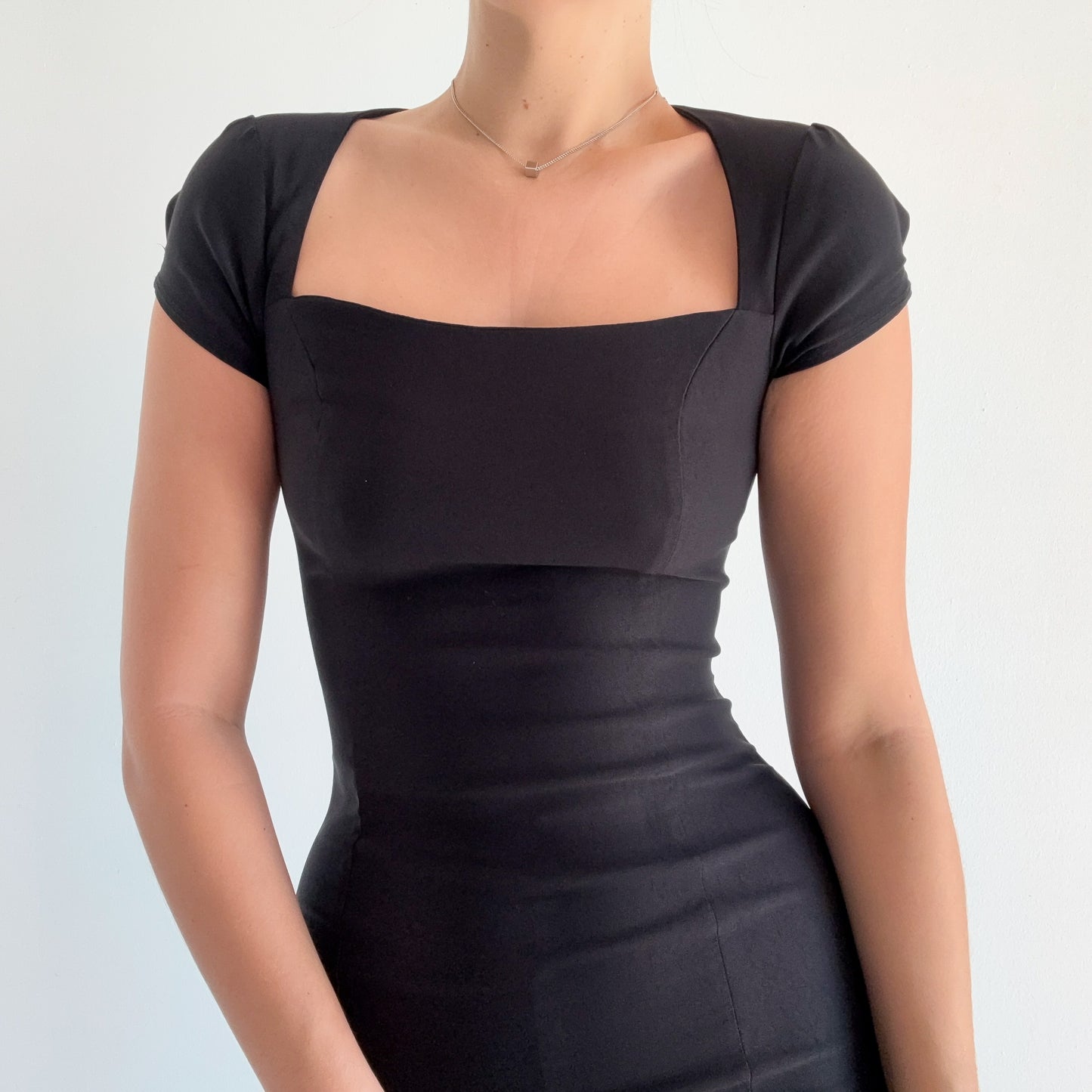 Y2K Black Cap Sleeve Mini Dress / SZ S