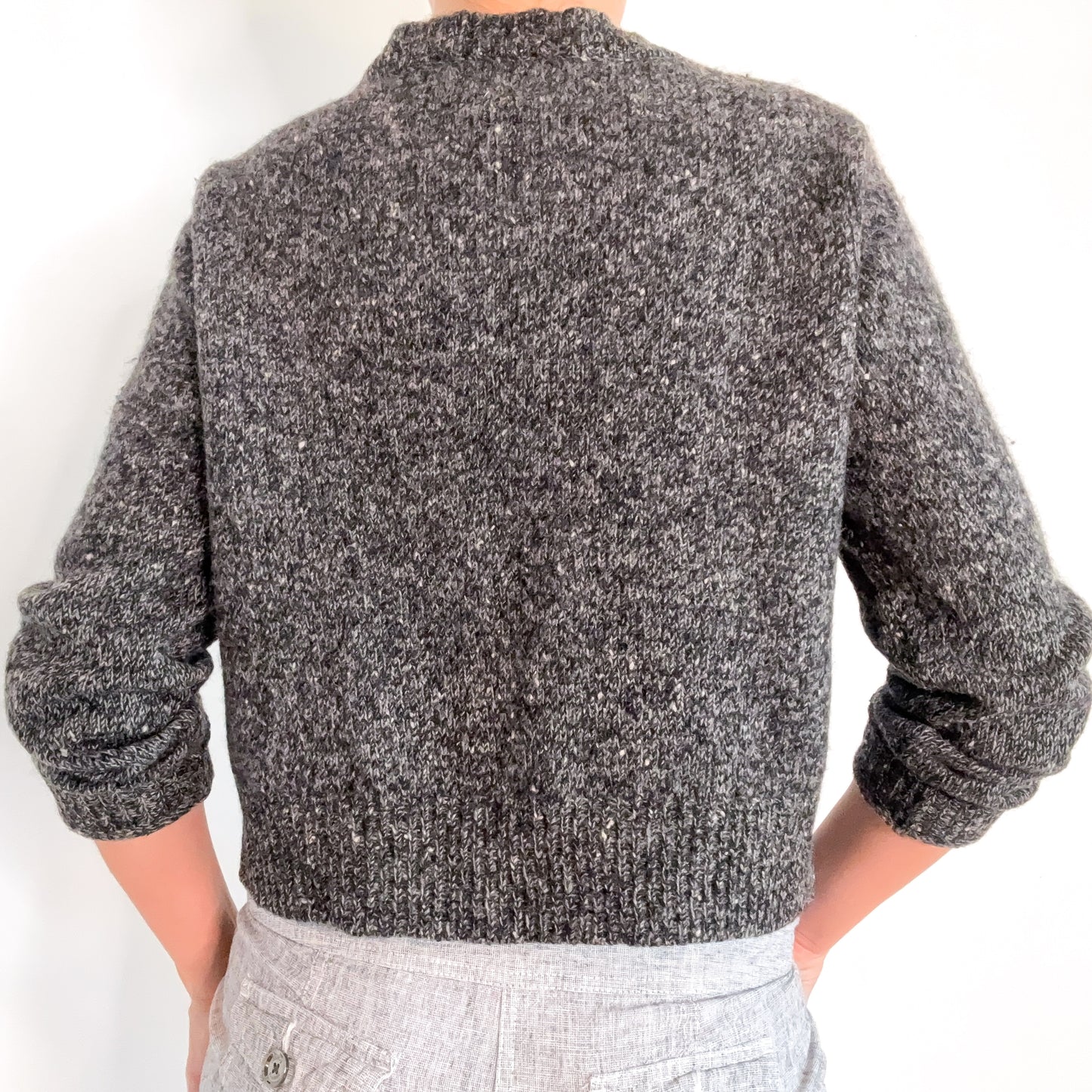 90's Gap Grey Cardigan Chunky Sweater / SZ M-L