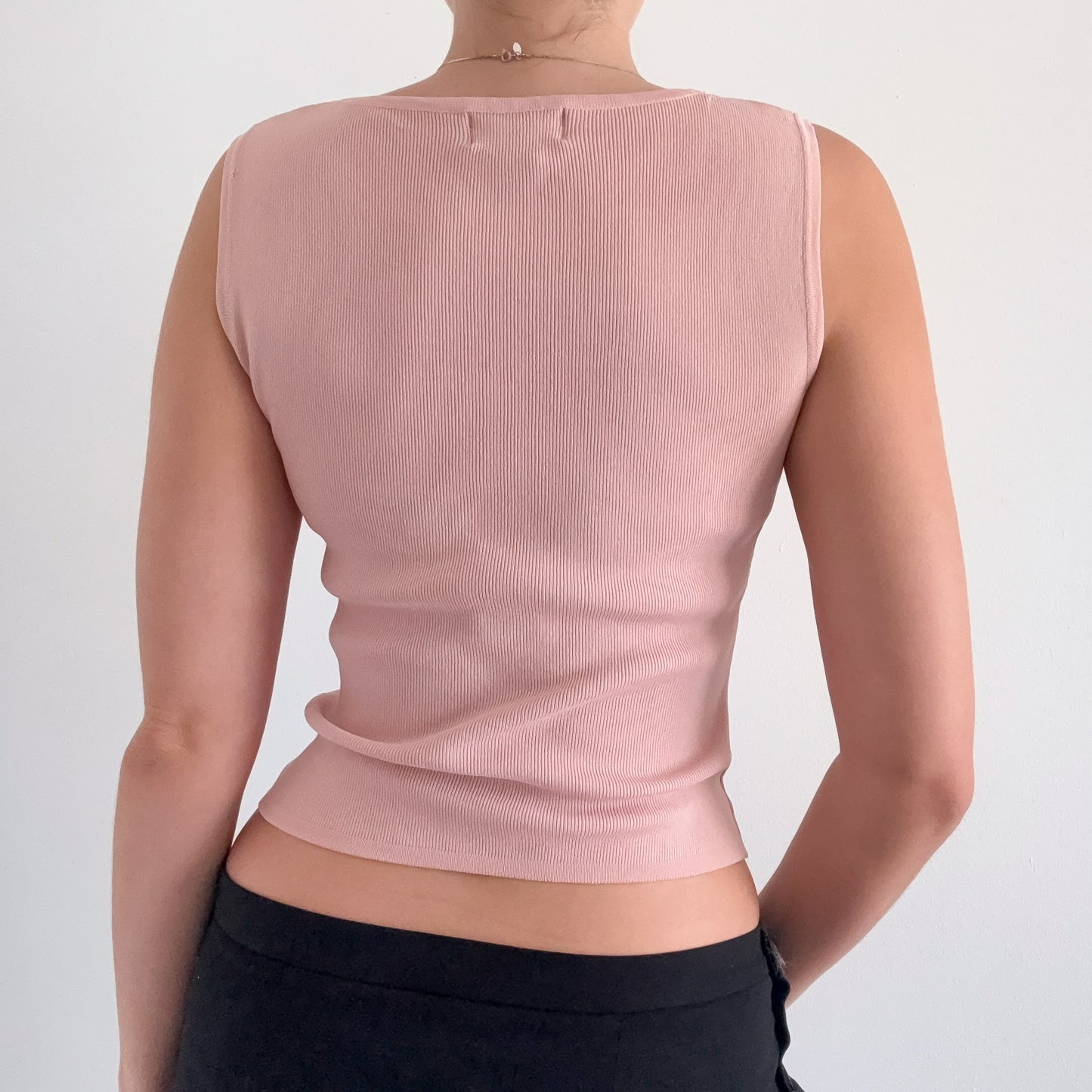 Y2K Blush Pink Knit Top / SZ S