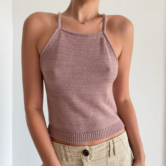 Mauve Sweater Knit Tank / SZ M
