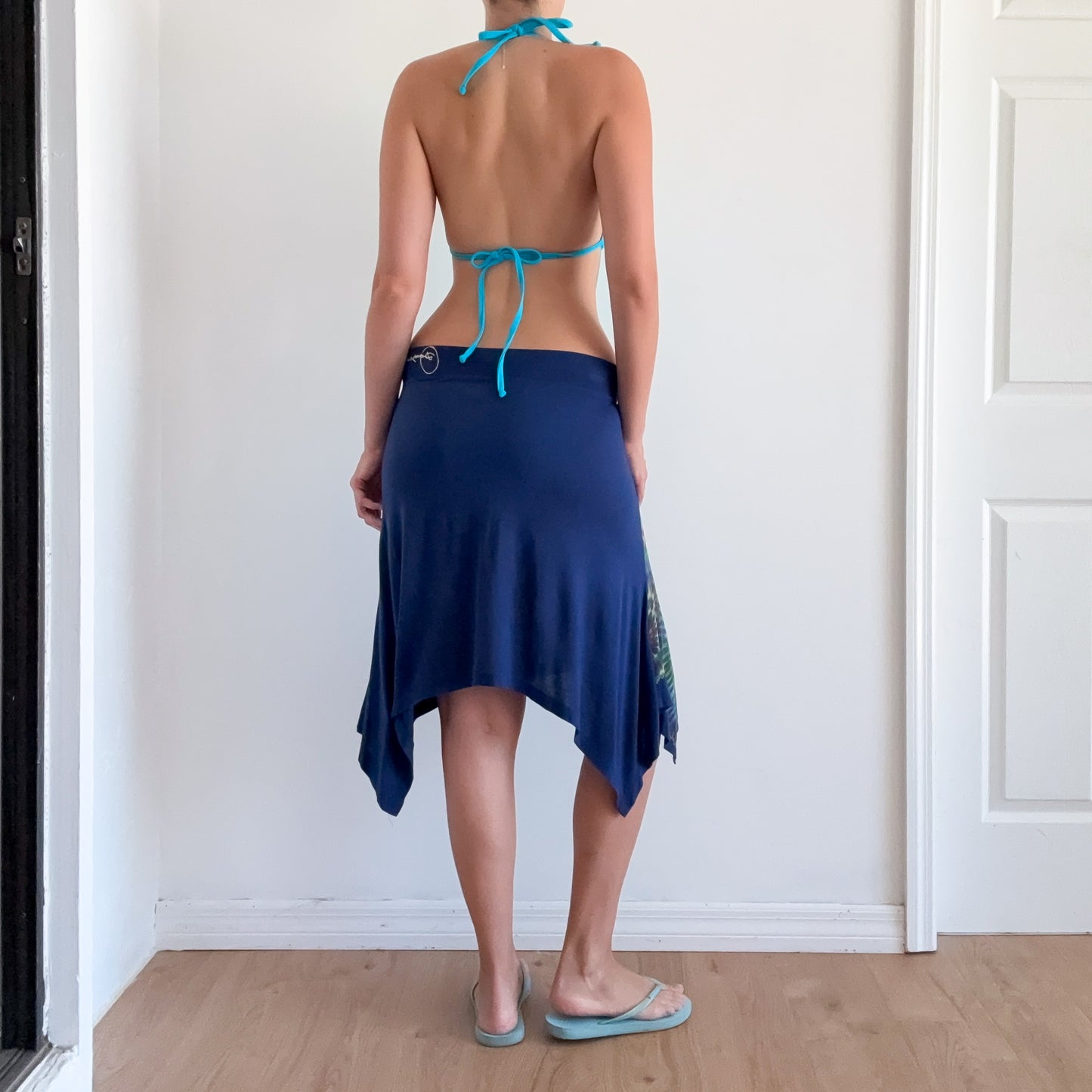 Y2K Desigual Blue Tie Dye Midi Skirt / SZ M/L