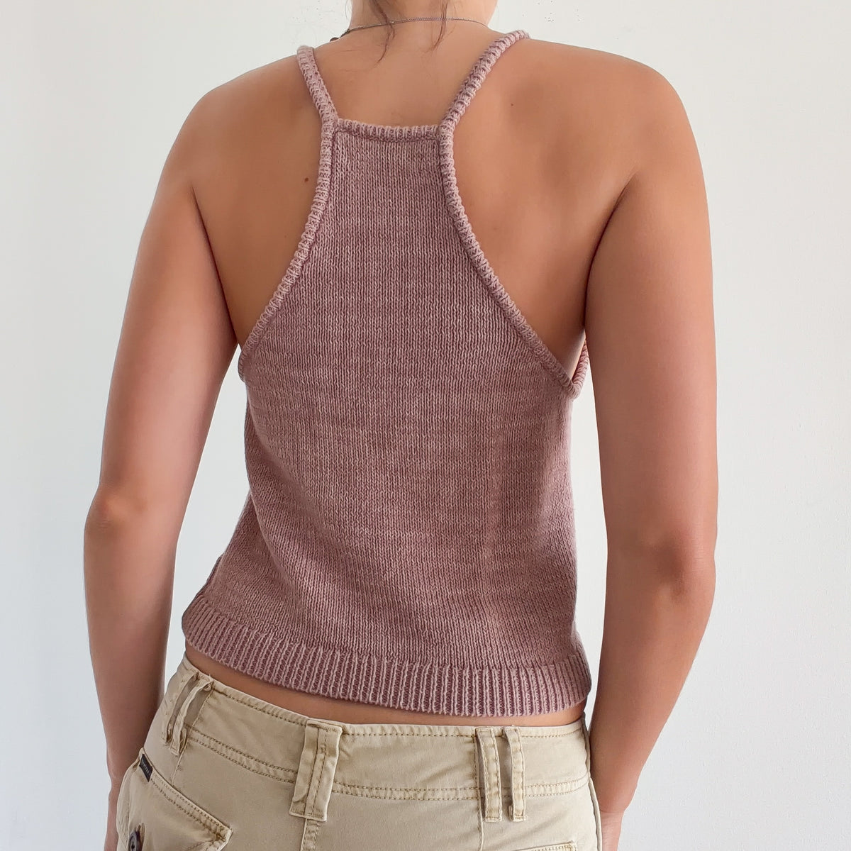 Mauve Sweater Knit Tank / SZ M