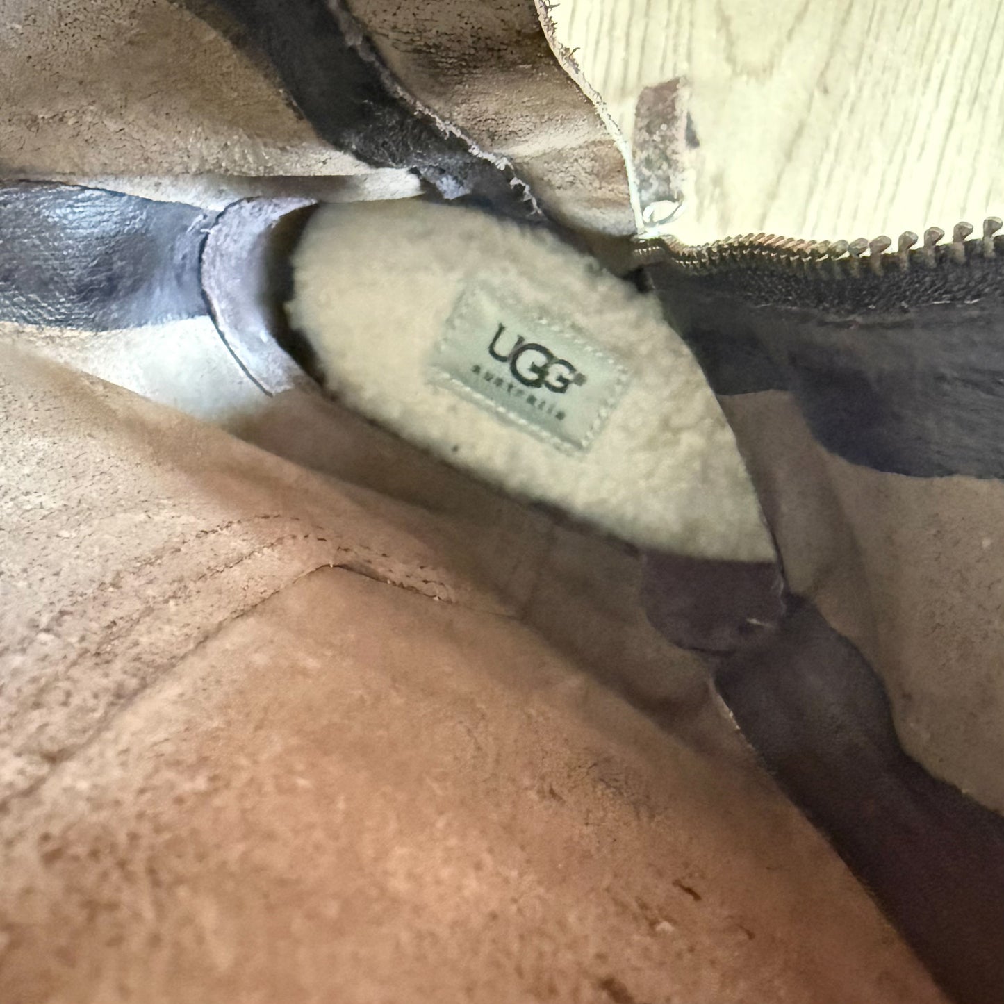 Y2K Ugg Brown Suede Leather Boots / SZ 7.5