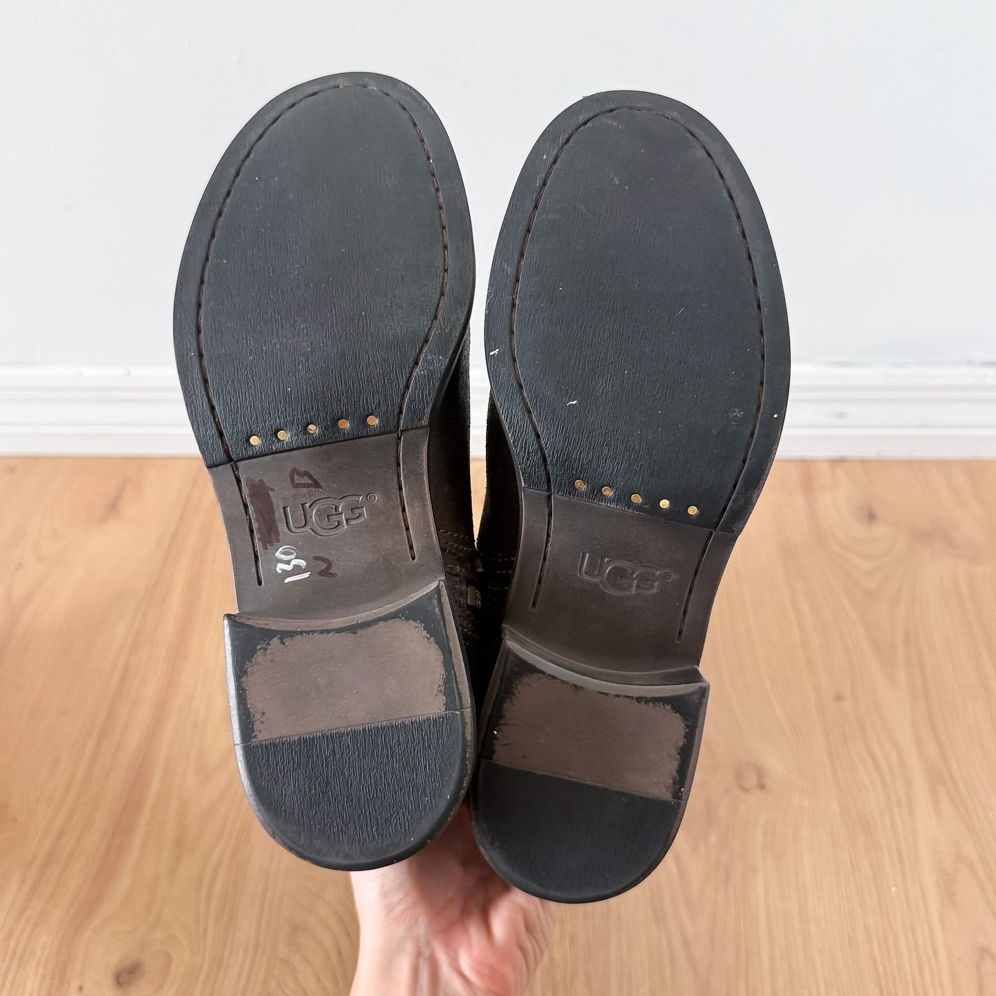 Y2K Ugg Brown Suede Leather Boots / SZ 7.5