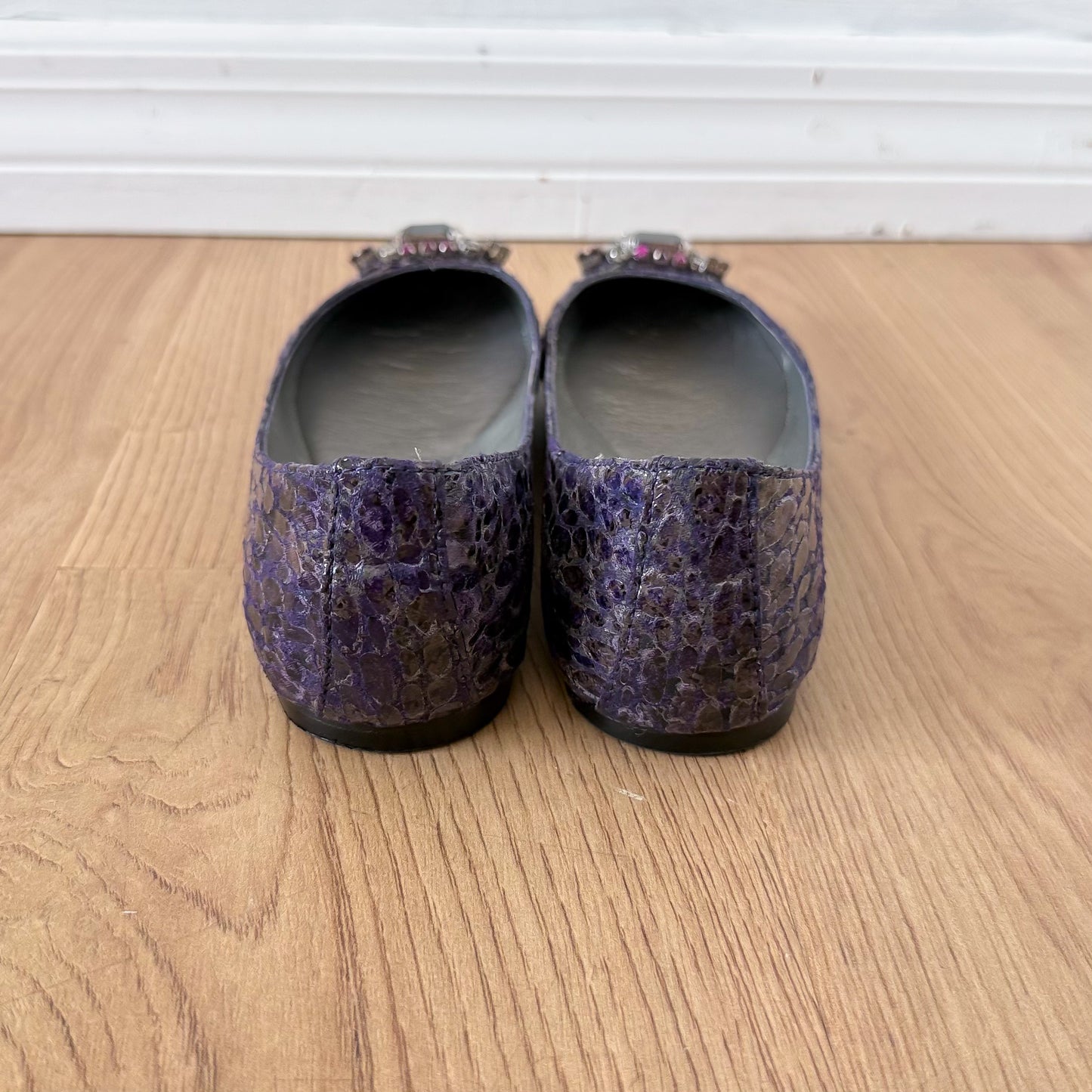 2010's Steve Madden Purple Rhinestone Flats / SZ 8