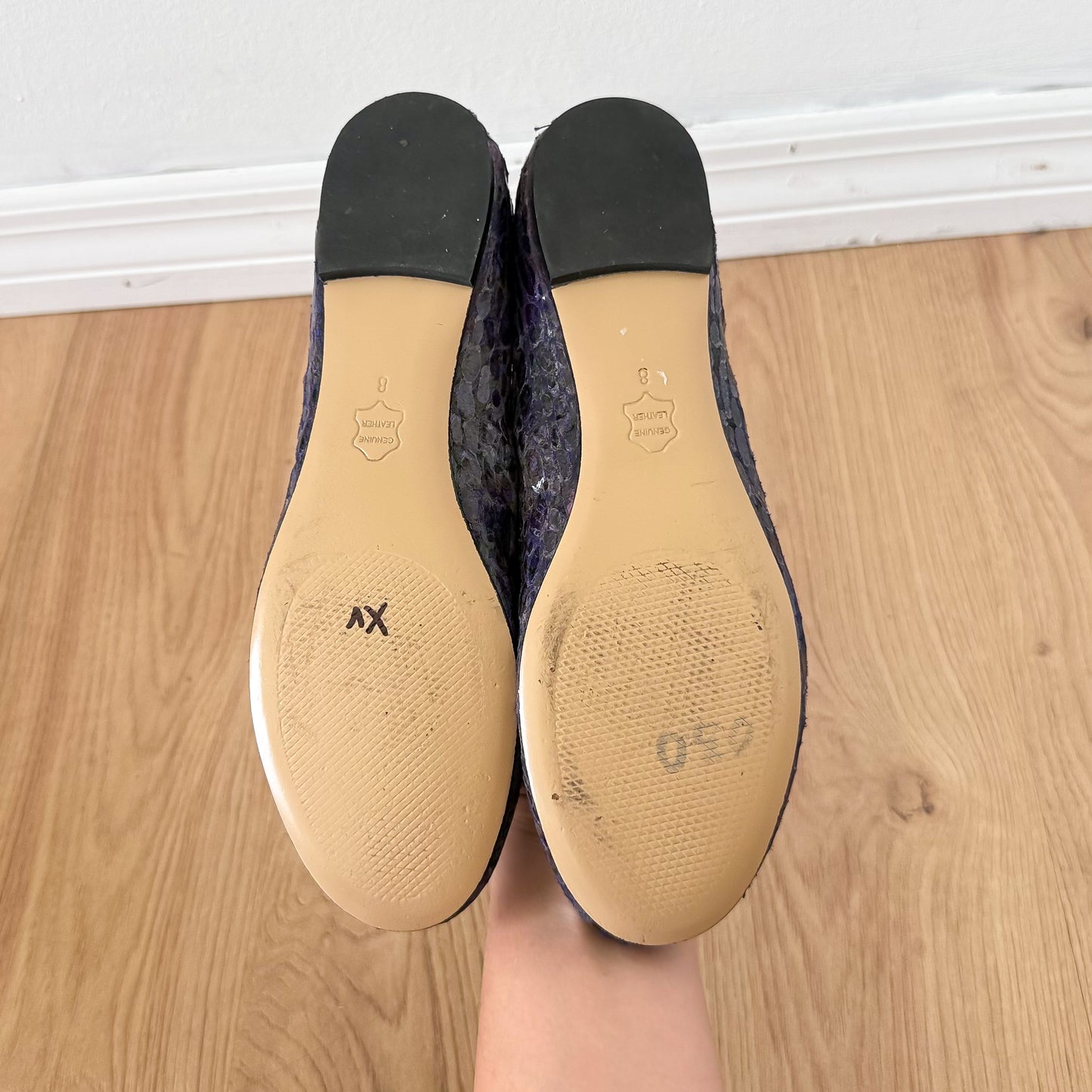 2010's Steve Madden Purple Rhinestone Flats / SZ 8