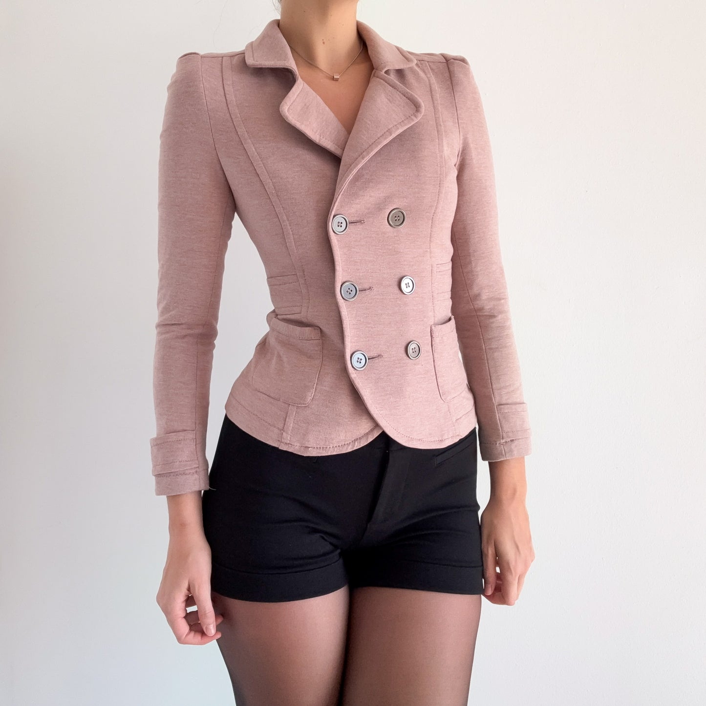 Y2K Mauve Pink Fitted Blazer / SZ XS/S