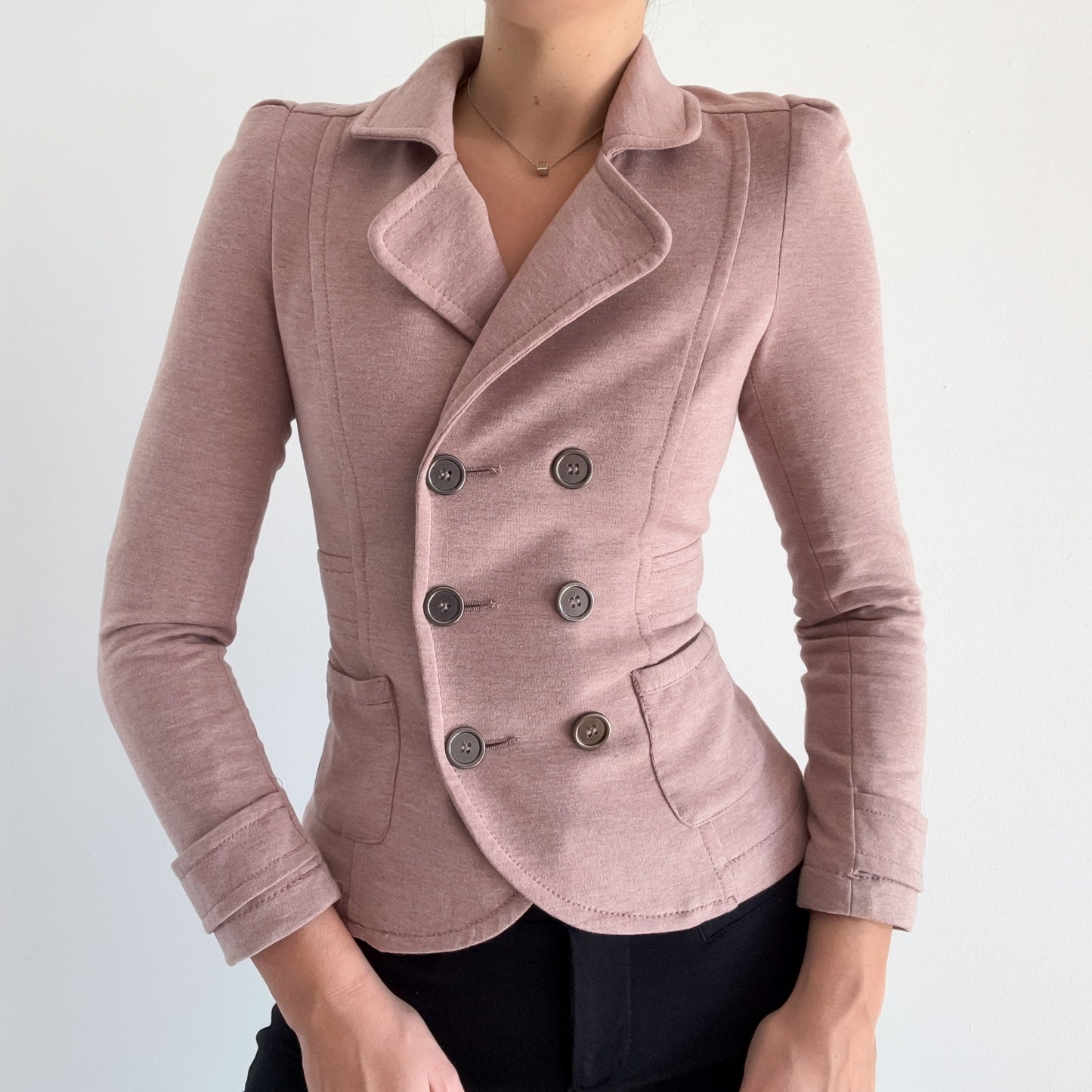 Y2K Mauve Pink Fitted Blazer / SZ XS/S