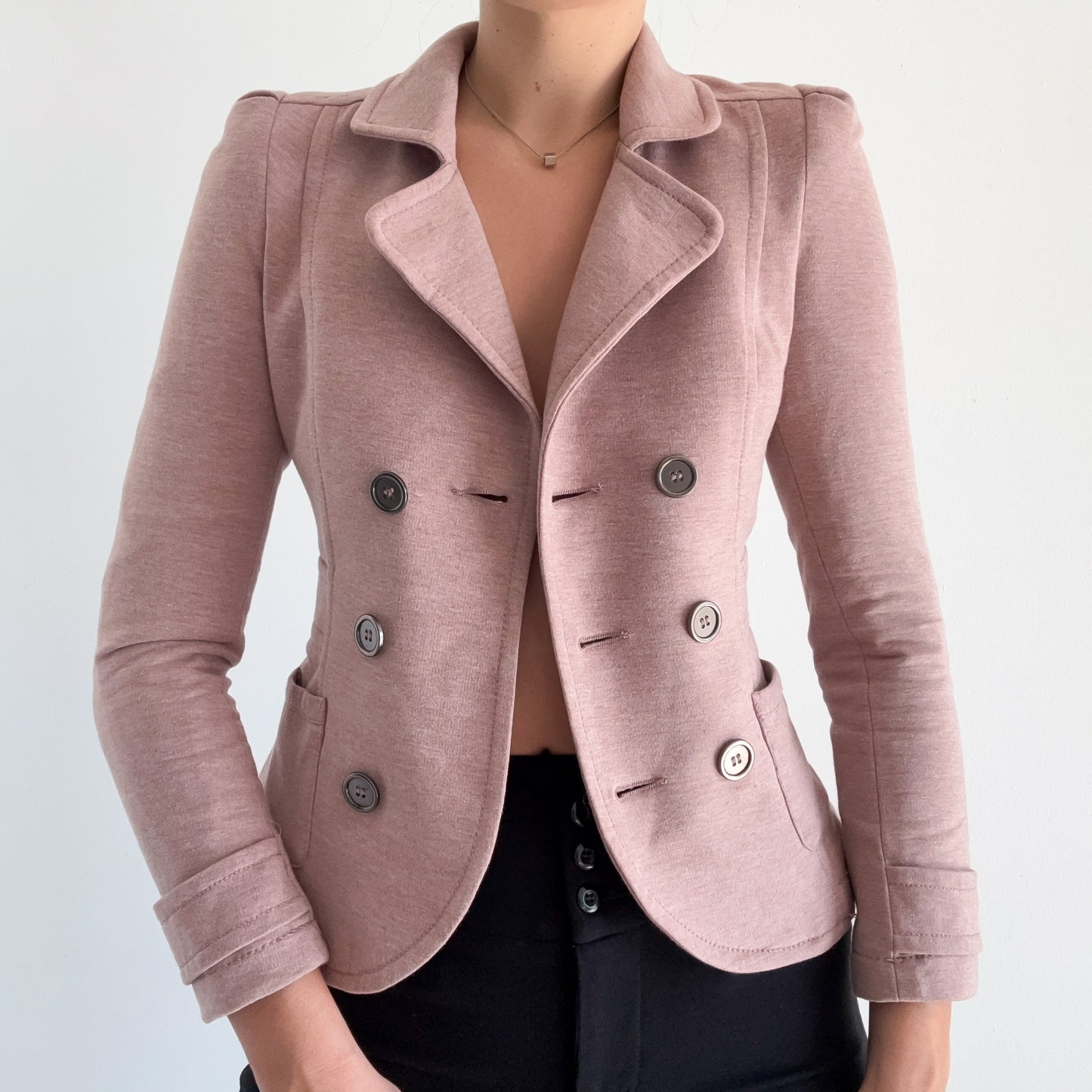 Y2K Mauve Pink Fitted Blazer / SZ XS/S