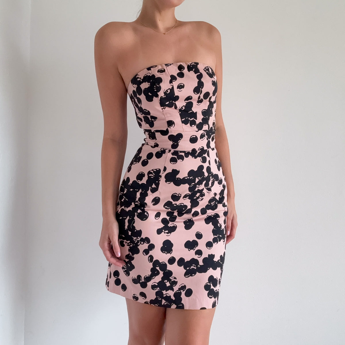 Y2K Pink & Black Bubble Cocktail Dress / SZ 2/4