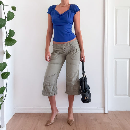 Y2K Olive Cargo Capri's / SZ 6