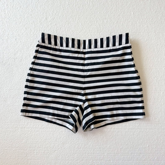 Y2K Black & White Striped Hot Shorts / SZ 2