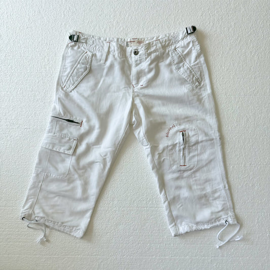 Y2K White Cargo Capri's / SZ 6