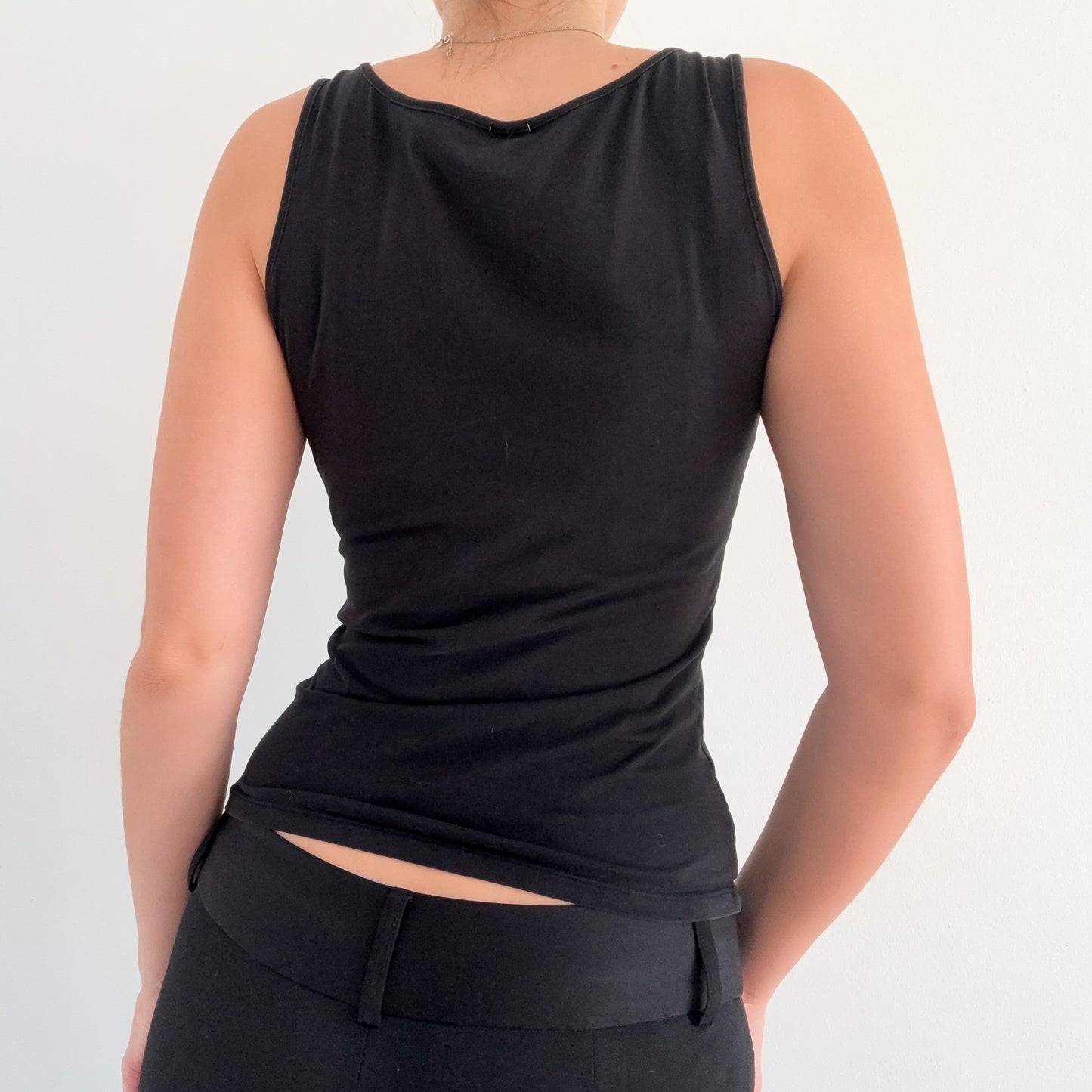 Y2K Gap Black Cotton Stretch Tank / SZ S