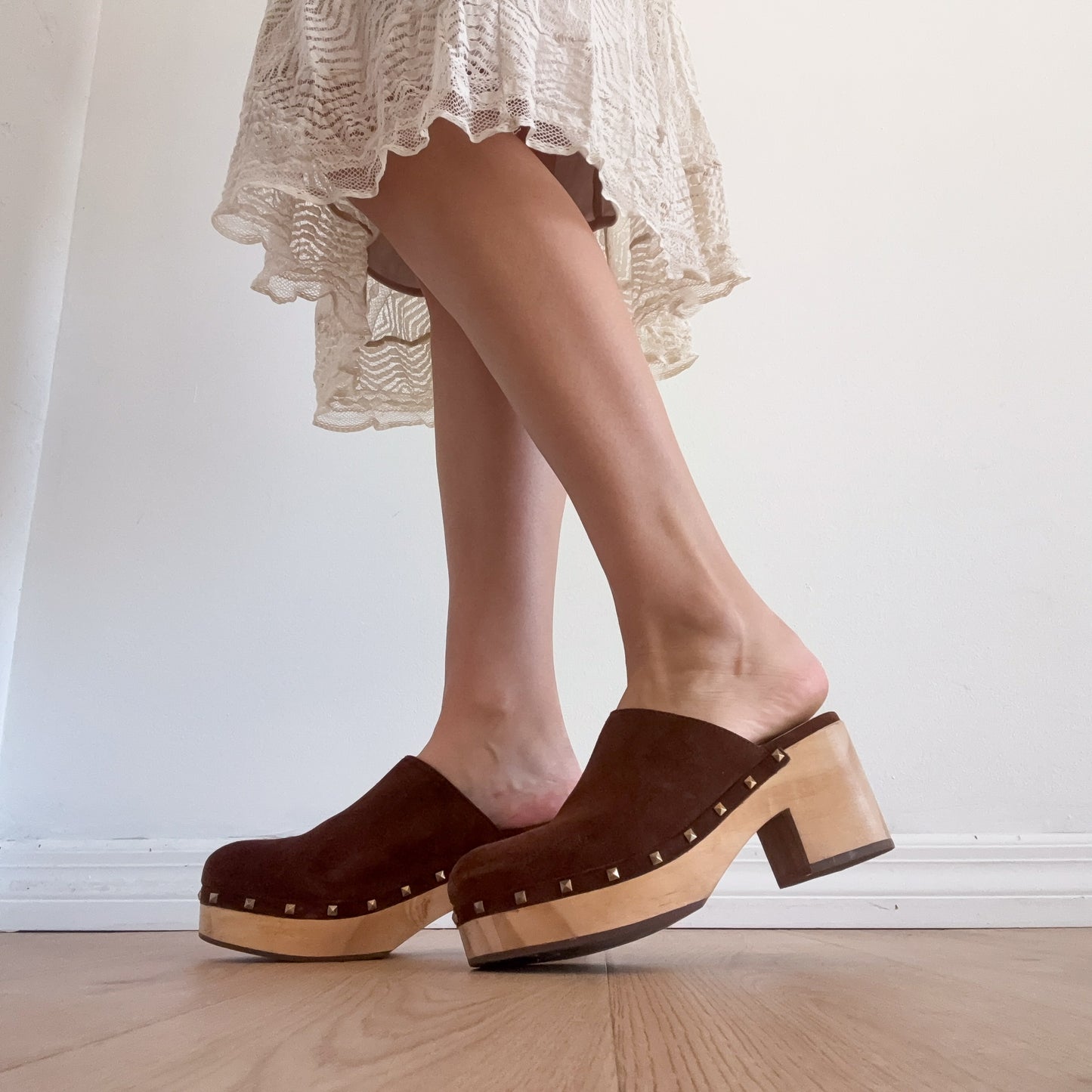 Y2K Steve Madden Suede Clogs / SZ 8