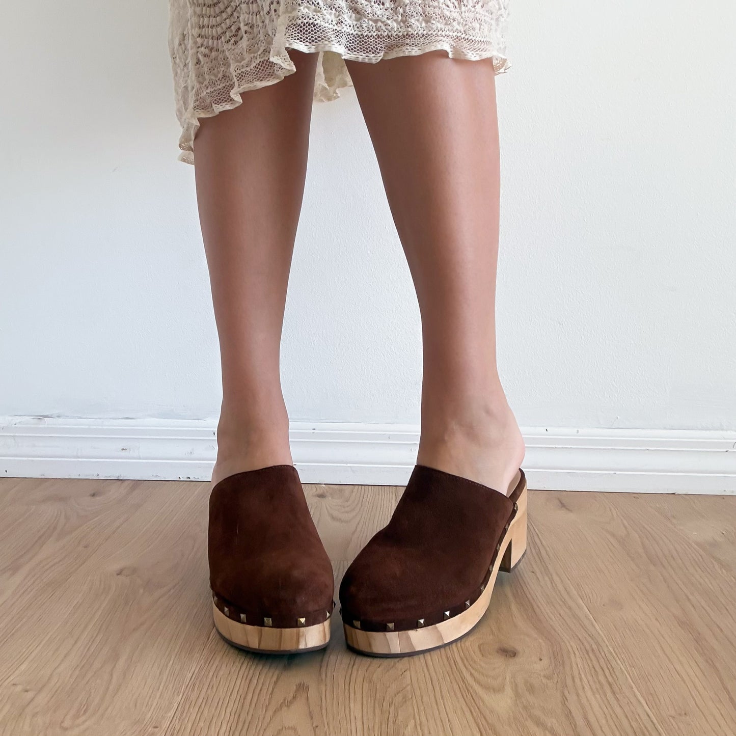 Y2K Steve Madden Suede Clogs / SZ 8