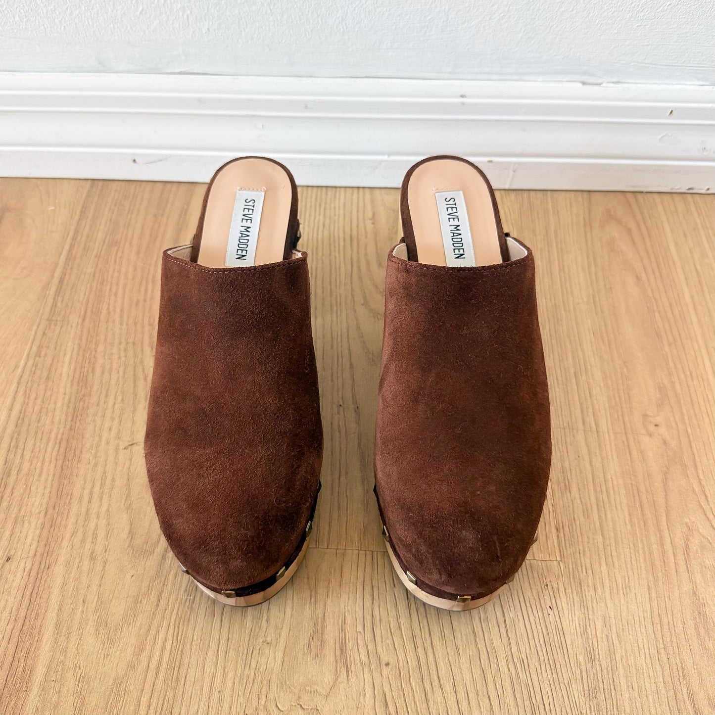Y2K Steve Madden Suede Clogs / SZ 8