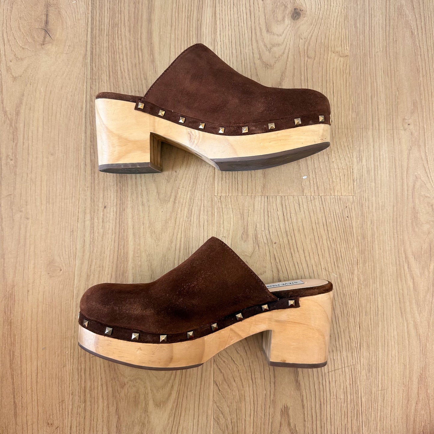Y2K Steve Madden Suede Clogs / SZ 8