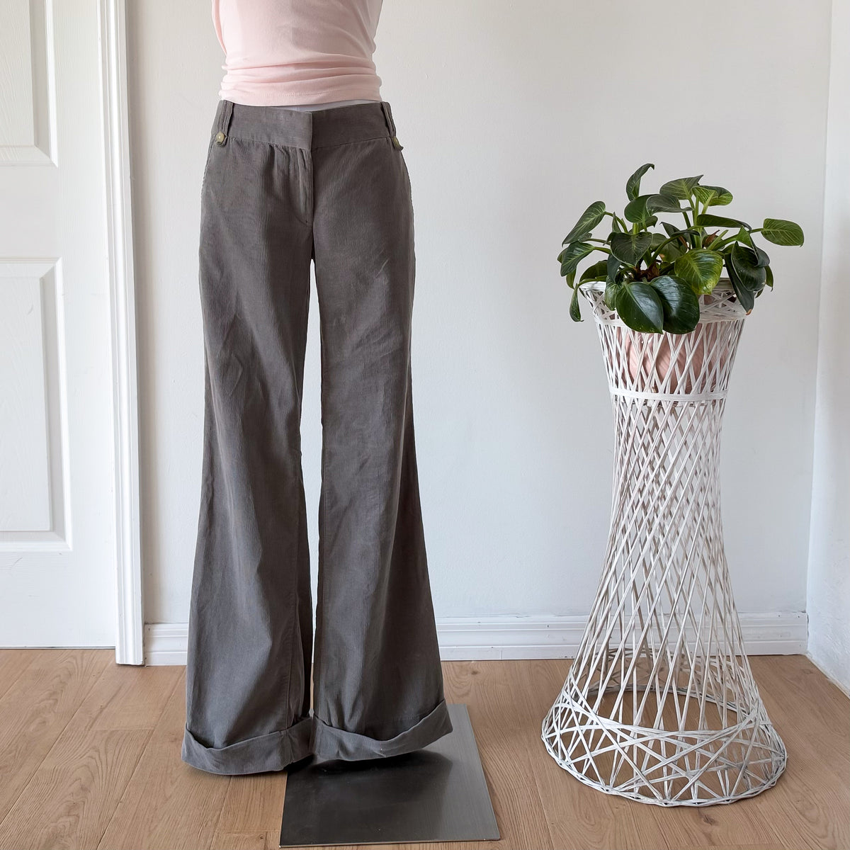 Y2K J.Crew Grey Corduroy Slacks / SZ 4