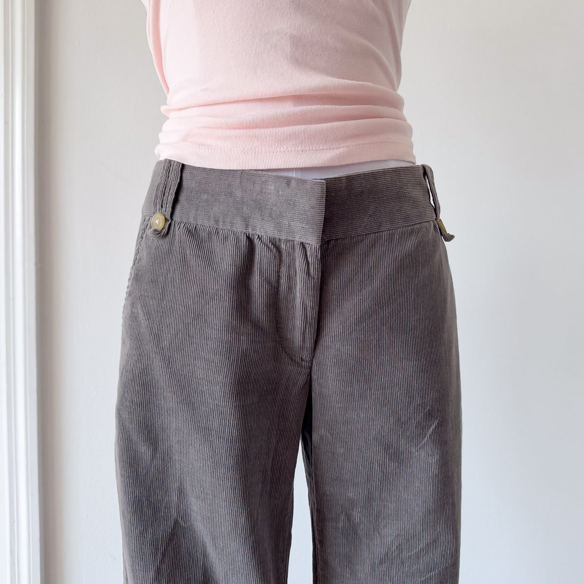Y2K J.Crew Grey Corduroy Slacks / SZ 4