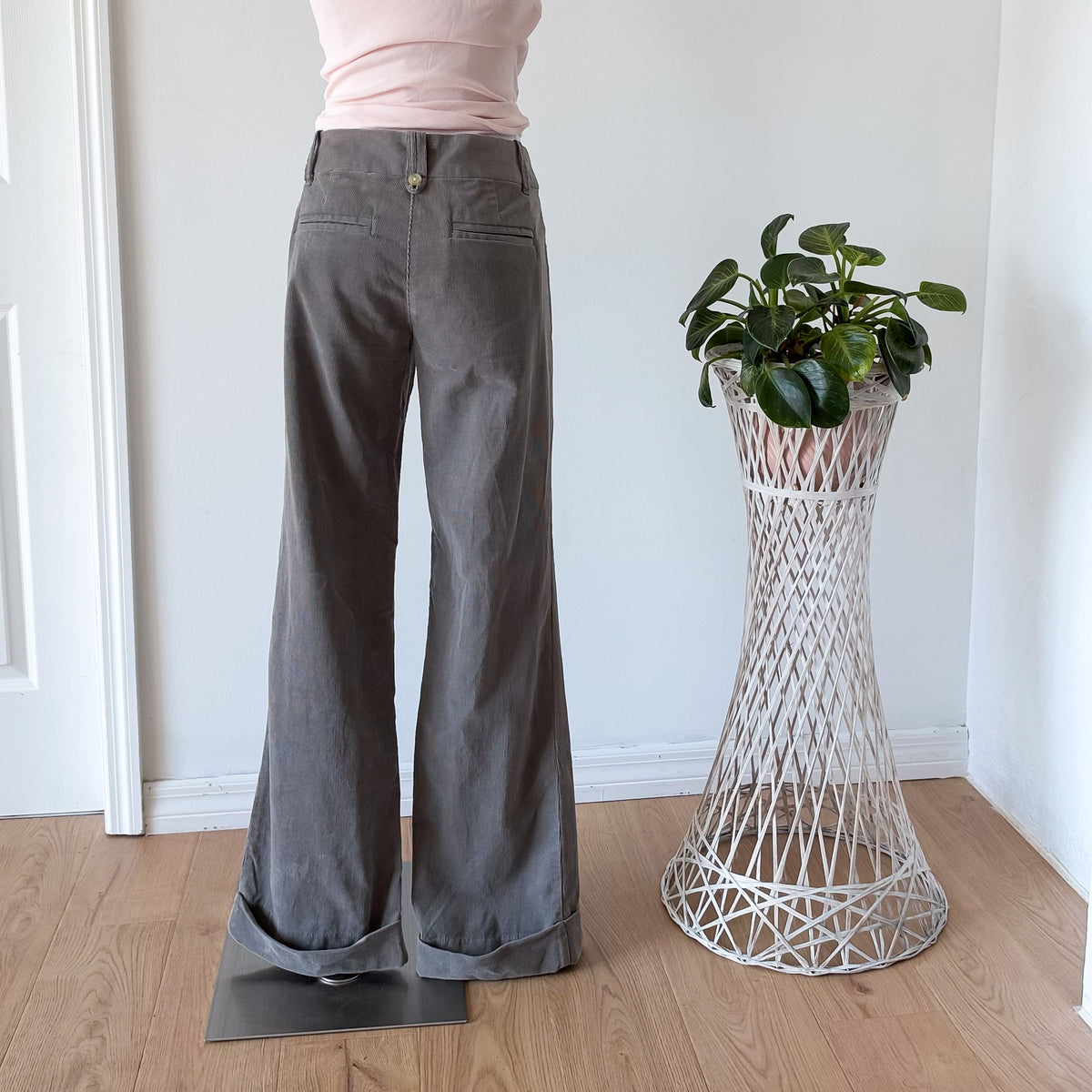 Y2K J.Crew Grey Corduroy Slacks / SZ 4