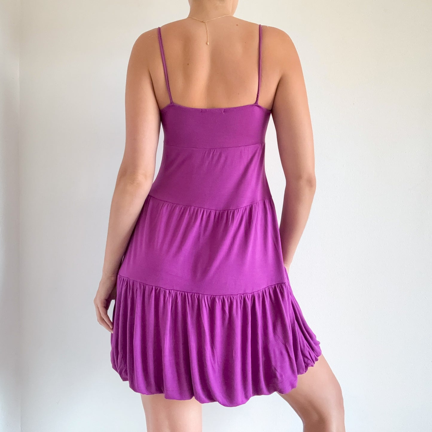 Y2K Fuchsia Modal Bubble Mini Dress / SZ XS-S