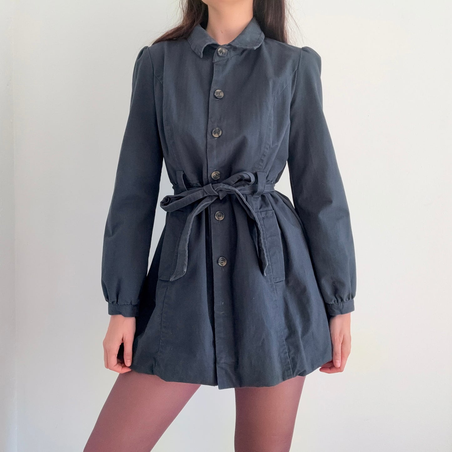 2010's Dark Blue Cotton Trench Coat / SZ M