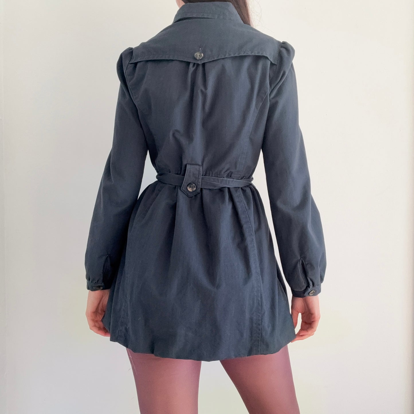 2010's Dark Blue Cotton Trench Coat / SZ M