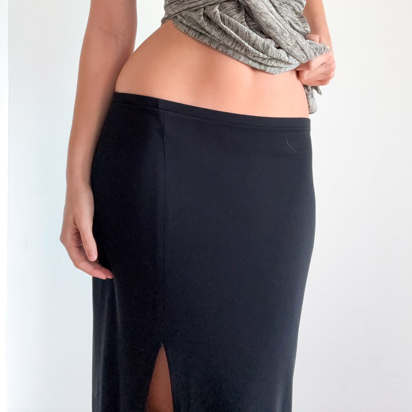 Y2K Express Black Slit Maxi Skirt / SZ M