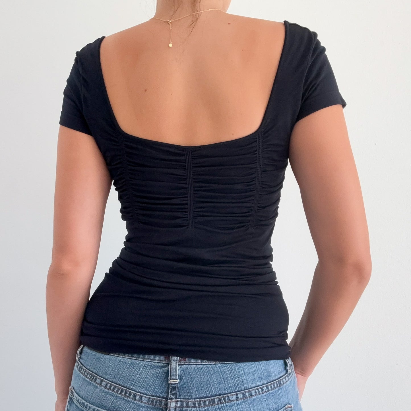 Y2K Guess Dark Blue Stretch Top / SZ XS-M