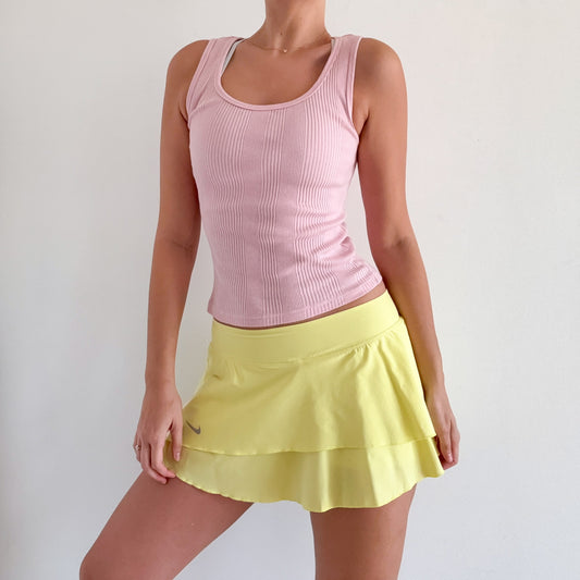 Y2K Nike Yellow Tennis Skirt / SZ M