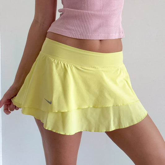 Y2K Nike Yellow Tennis Skirt / SZ M