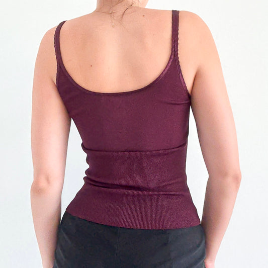 Y2K The Limited Plum Knit Tank / SZ S-M