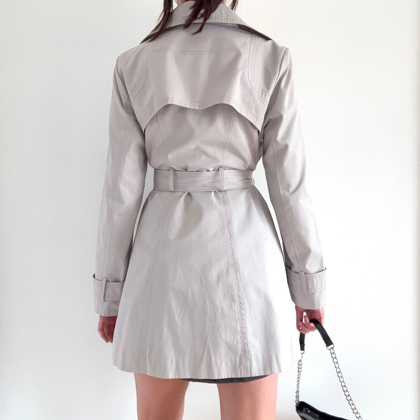 2010's Light Grey Ruffle Coat / SZ L