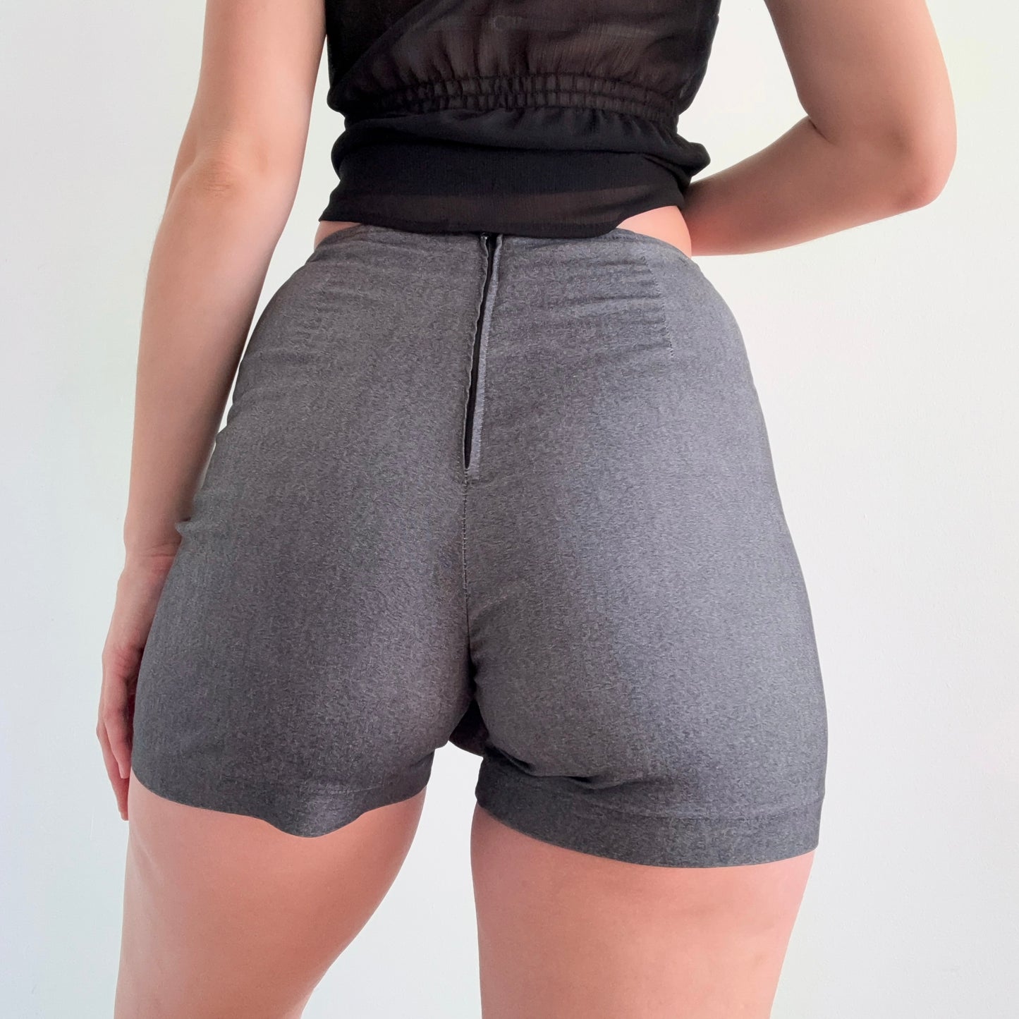 90's Grey Slit Mini Skort / SZ 4