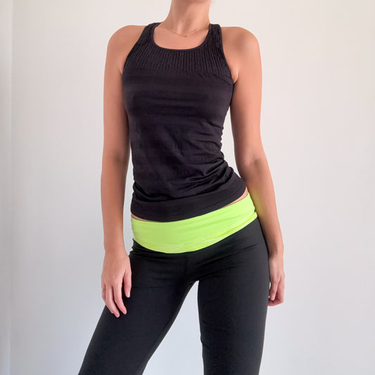 Y2K Black Striped Stretch Top / SZ XS-S