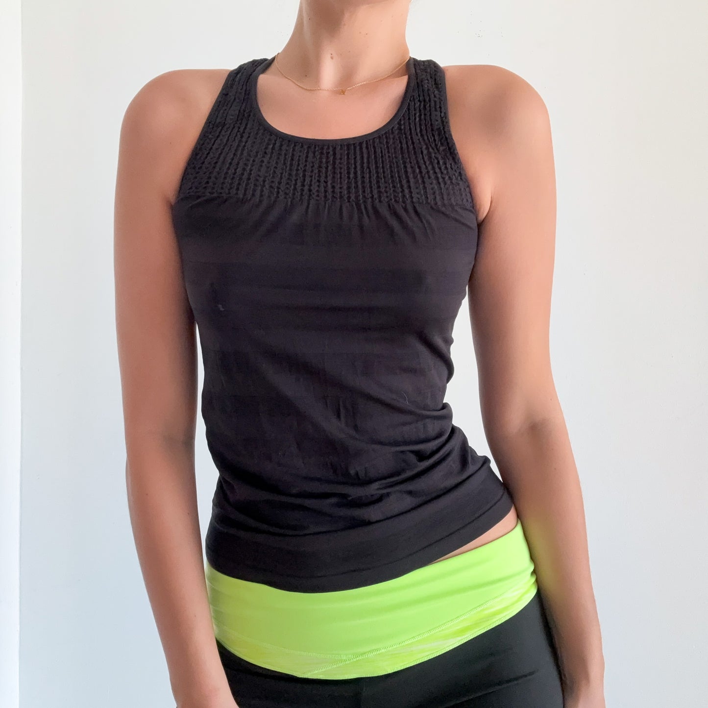 Y2K Black Striped Stretch Top / SZ XS-S