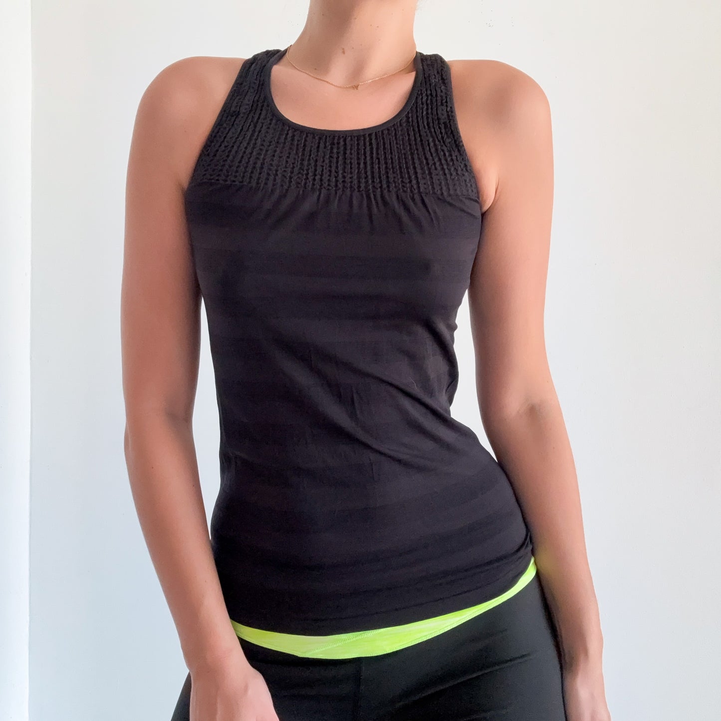 Y2K Black Striped Stretch Top / SZ XS-S