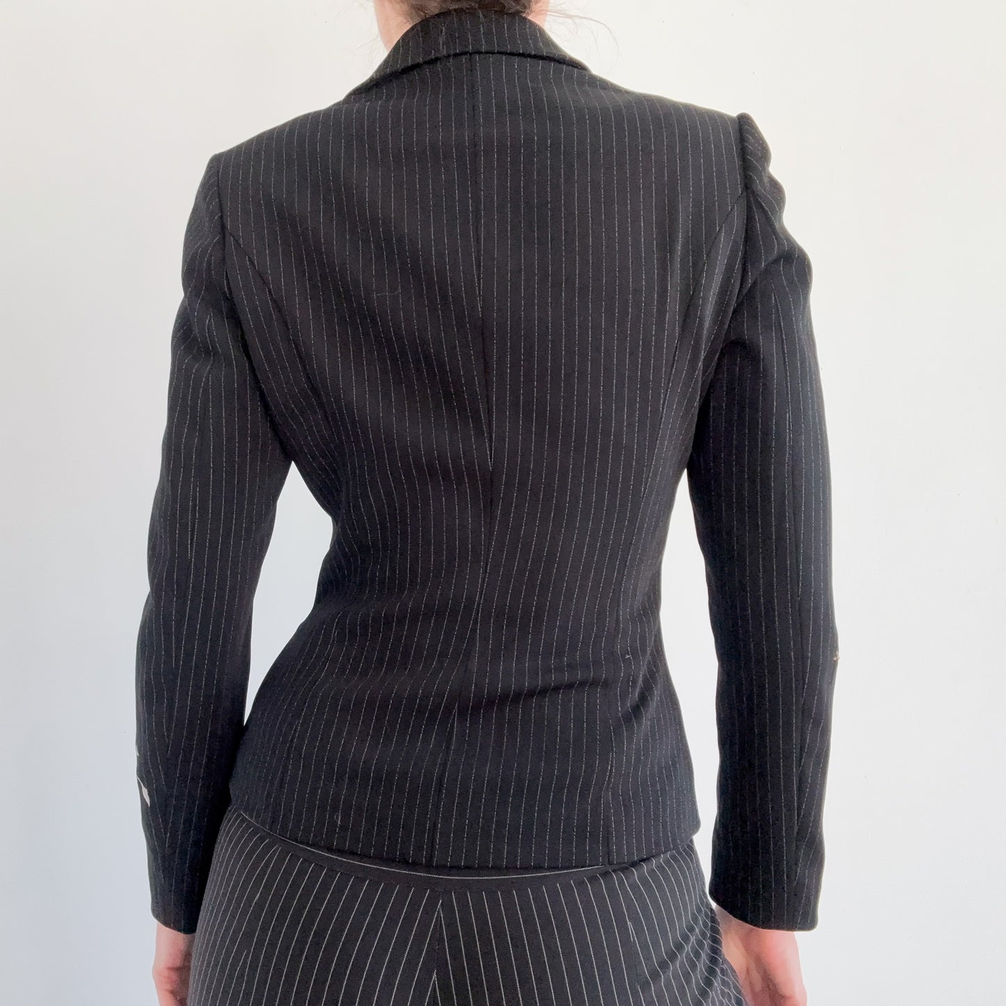 Y2K Mandalay Pinstripe Embroidered Blazer / SZ 4