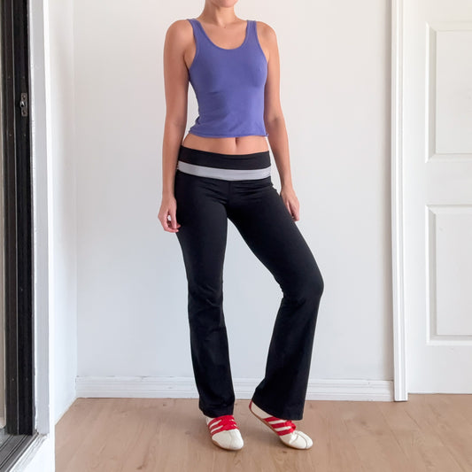 Y2K Black & Grey Yoga Pants / SZ M