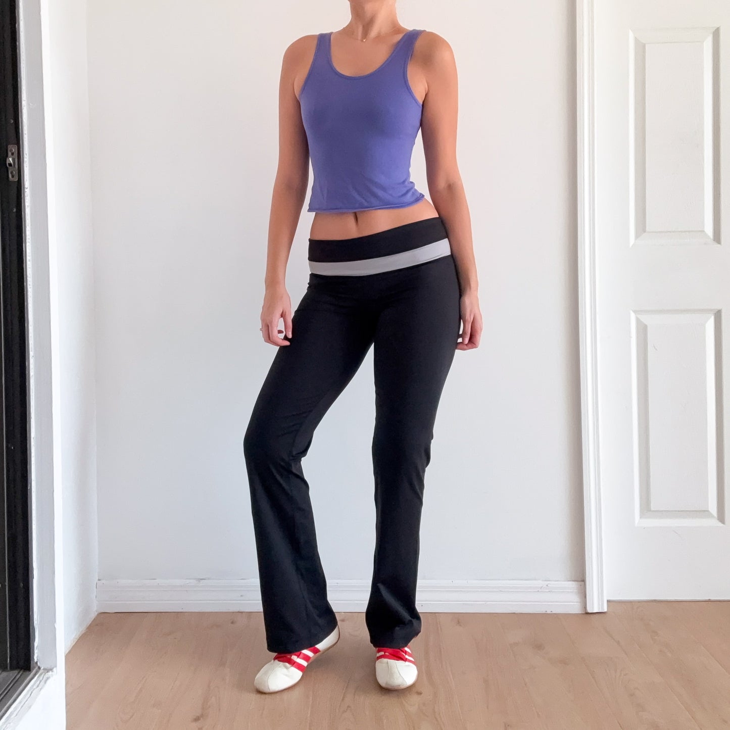 Y2K Black & Grey Yoga Pants / SZ M
