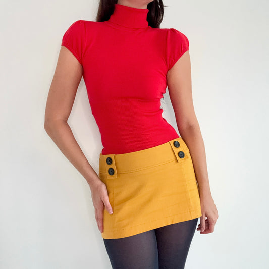 2010's Mustard Micro Mini Skirt / SZ 4/6