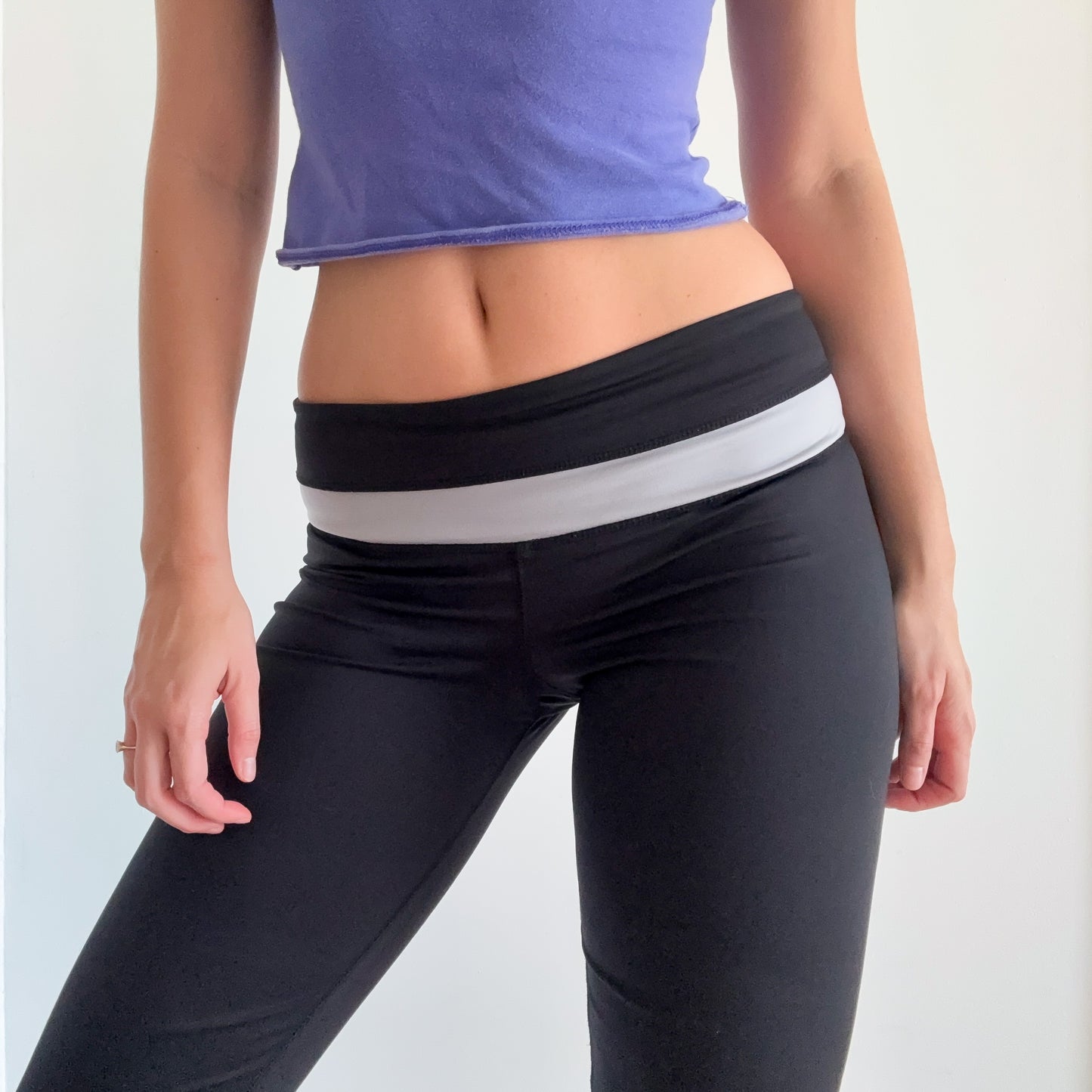 Y2K Black & Grey Yoga Pants / SZ M