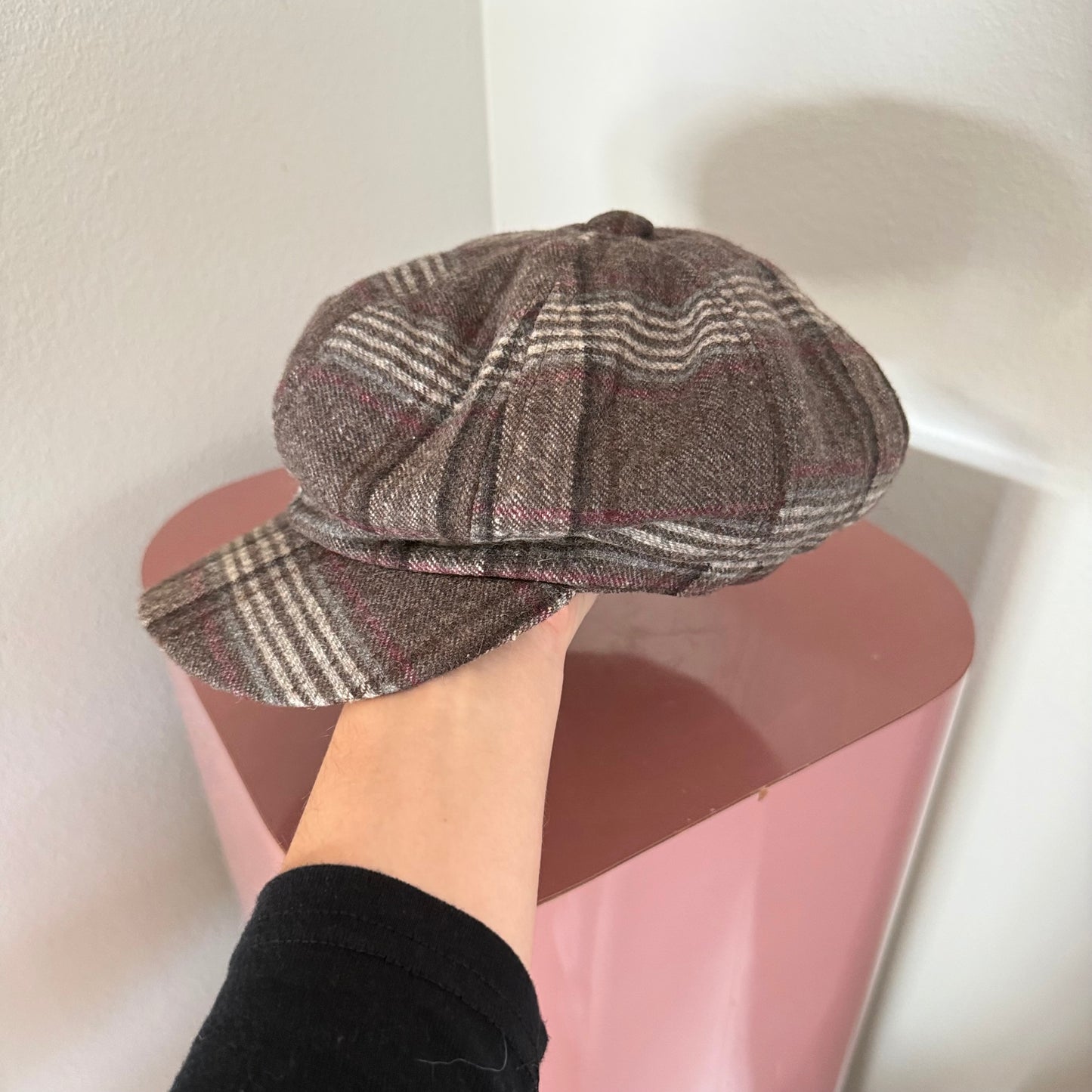 Y2K Brown Plaid Cap
