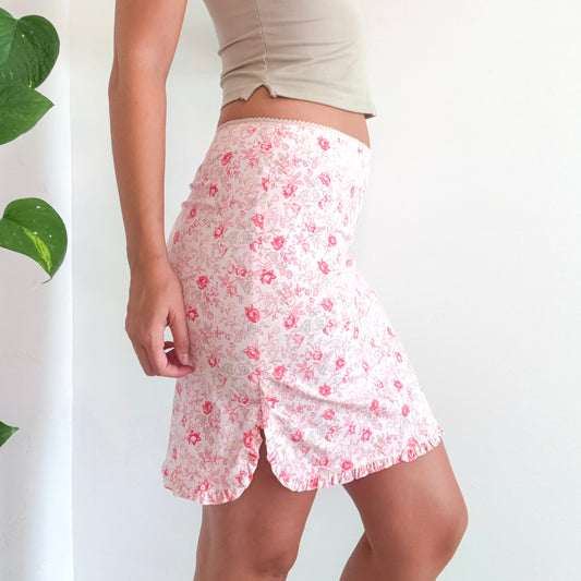 Y2K Ralph Lauren Pink Floral Skirt / SZ 6