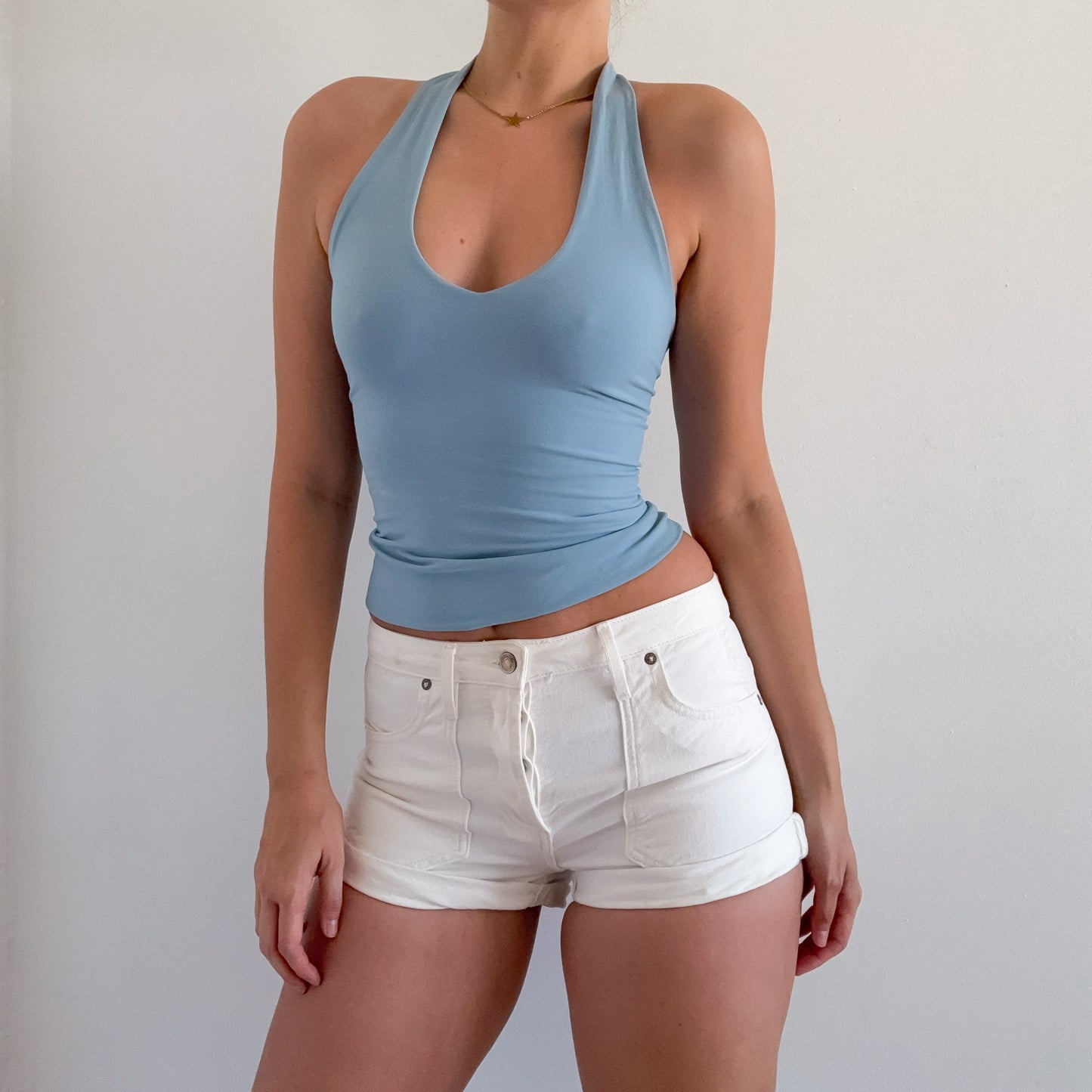 Free People White Denim Shorts / SZ 27