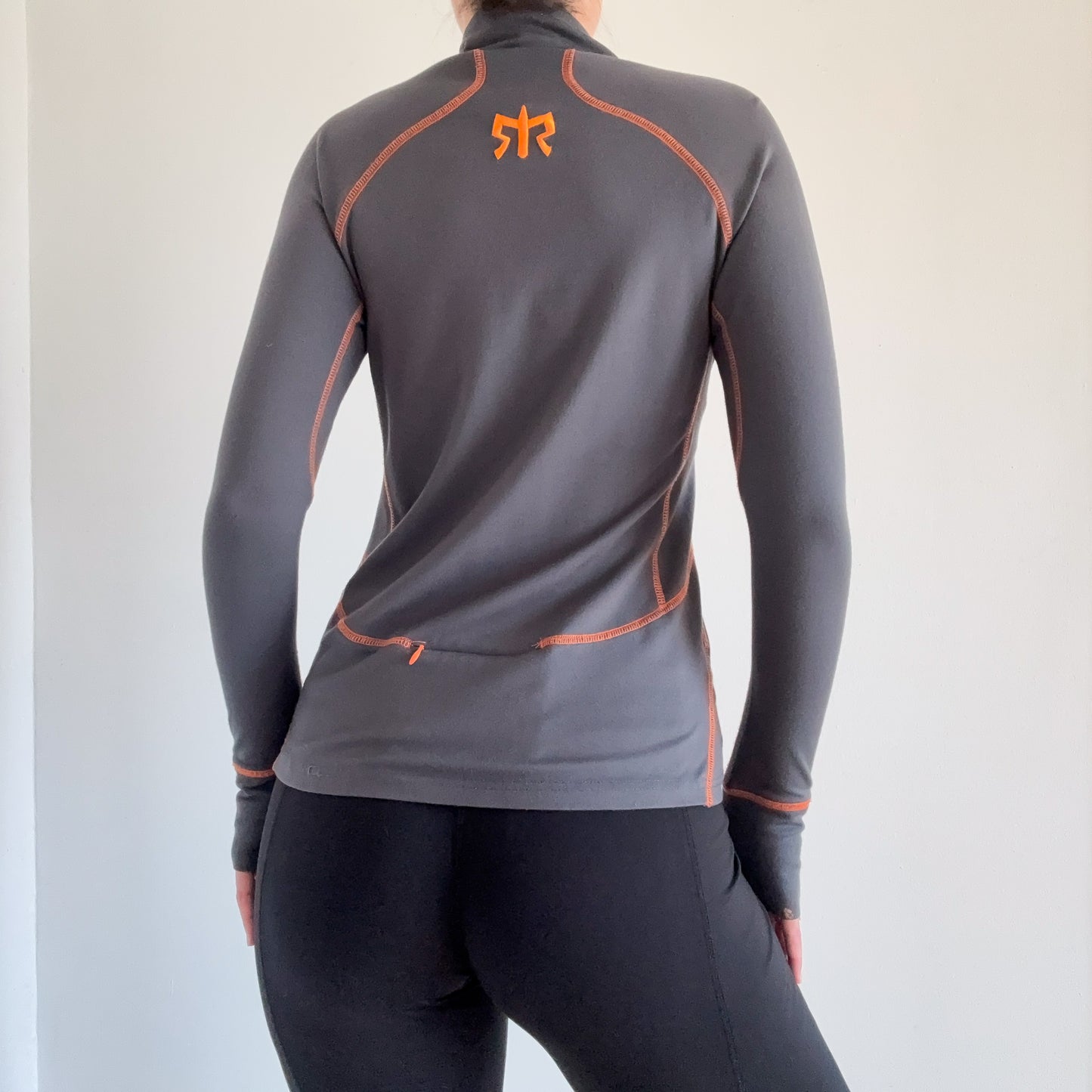 Y2K Grey & Orange Sporty Jacket / SZ S-M