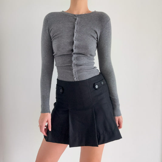 Y2K Gap Wool Pleated Mini Skirt / SZ 4