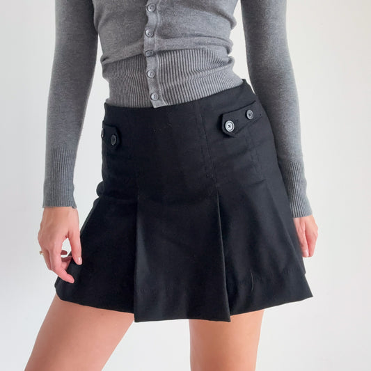 Y2K Gap Wool Pleated Mini Skirt / SZ 4